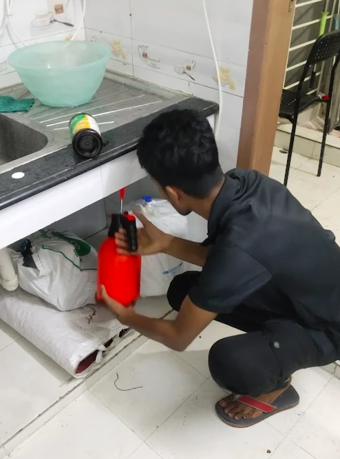 Residential pest control service for a modern apartment in Dhaka